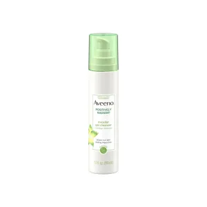 AVEENO Positively Radiant Hydrating Micellar Gel Facial Cleanser with Moisture Rich Soy & Kiwi Complex, Hypoallergenic 5.1  oz