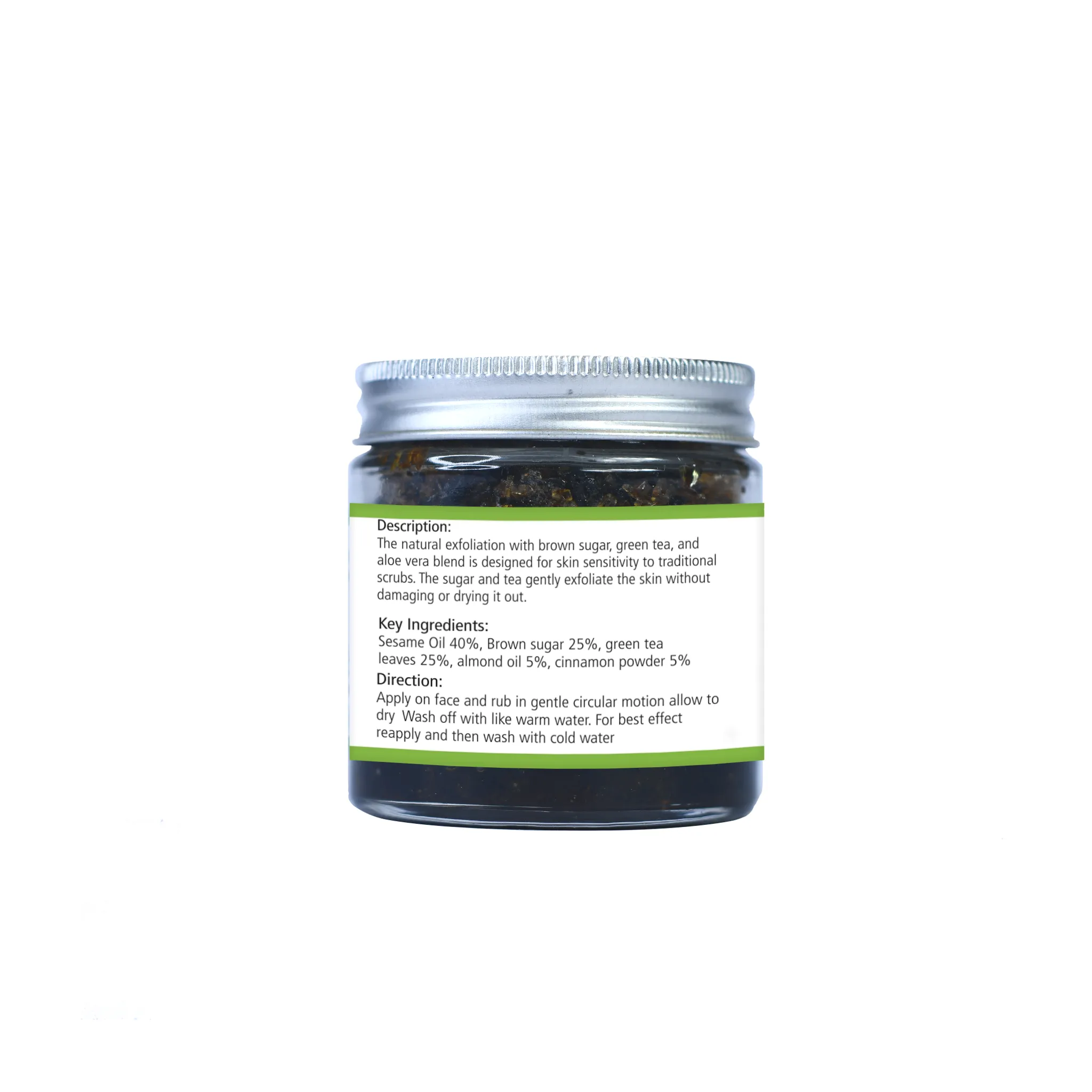 Brown Sugar & Green Tea Face  Scrub – Exfoliating Detox for Clear Skin