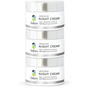 KaLaya Night Cream with Hyaluronic Acid 120ml (Limited Edition) Pack of 3