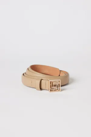 Monogram Belt Almond