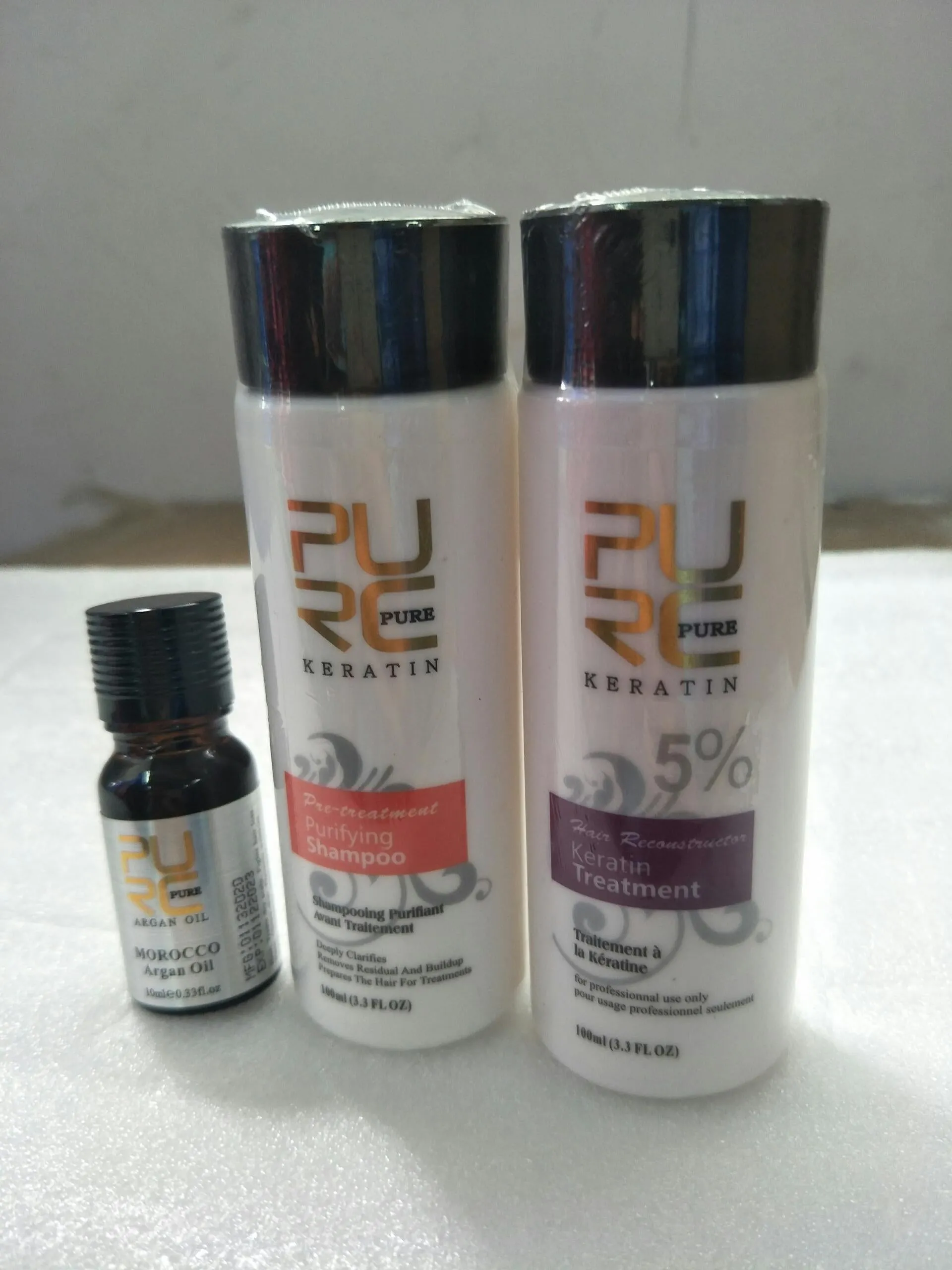 PURC Brazilian Keratin Hair Treatment & Purifying Shampoo – Straightens, Repairs & Smooths Damaged Hair (2 x 100ml Set)
