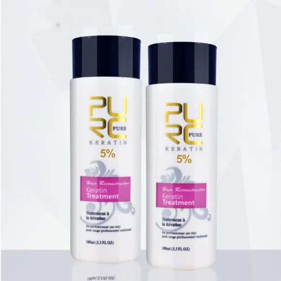 PURC Brazilian Keratin Hair Treatment & Purifying Shampoo – Straightens, Repairs & Smooths Damaged Hair (2 x 100ml Set)